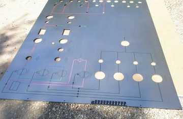 Laser cut, etched & painted. 1.5 Metres x 3 metres