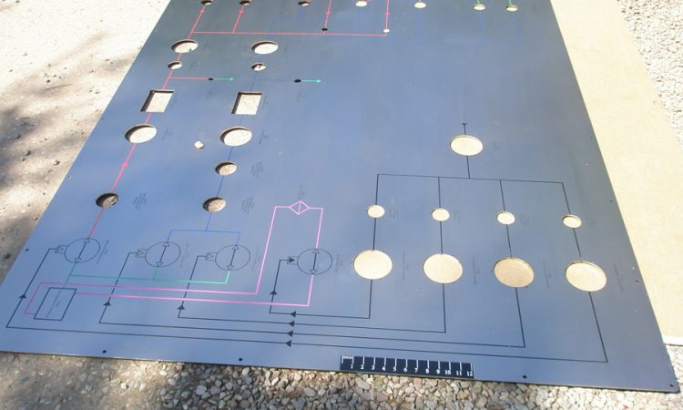 Laser cut, etched & painted. 1.5 Metres x 3 metres