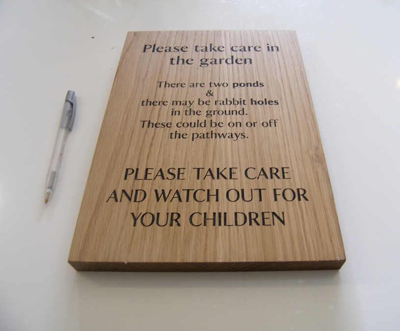 Oak etched