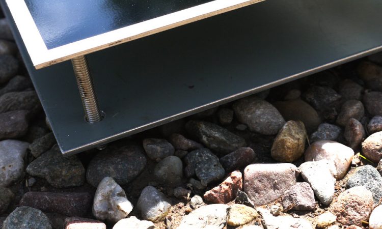 Steel railing sign