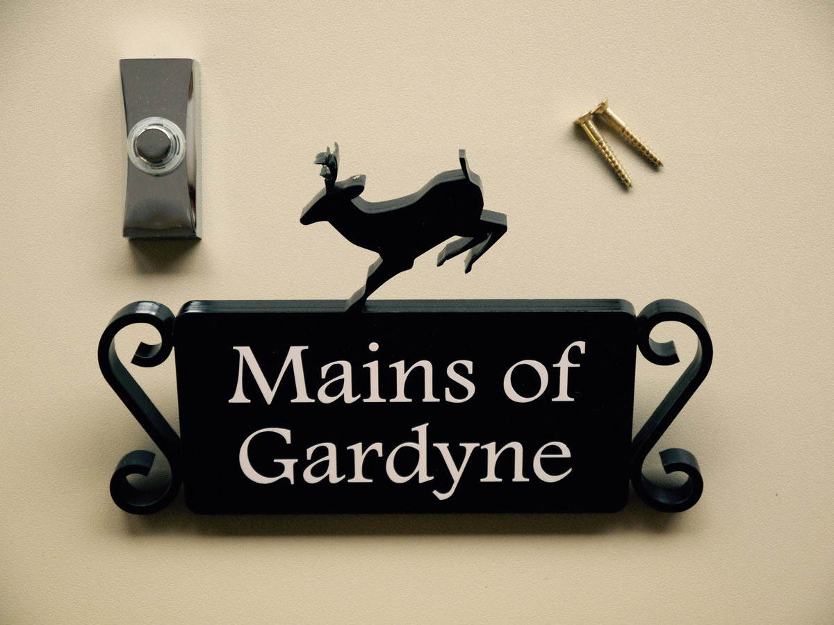 Laser-cut Perspex sign